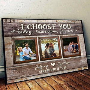 Today and Forever Love Custom Canvas Poster With Pictures For Couple