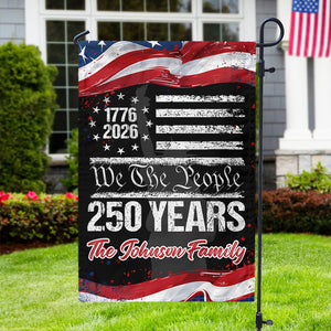 250 Years America 250th Birthday 1776-2026 Eagle Personalized Garden Flag Gift for Family