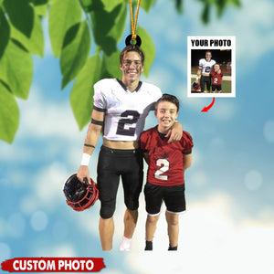 Custom Photo Gifts For American Football Lovers Ornament