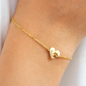 Engraved Heart Pawprint Bracelet Gift for Pet Lovers Dog Mom