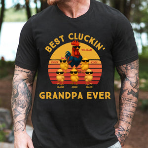 Best Cluckin' Dad Ever - Funny Father's Day Gifts - Personalized T-Shirt