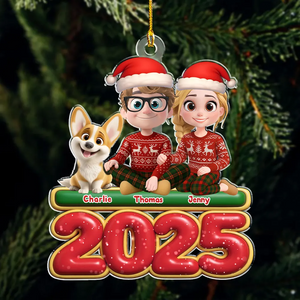 We And Our Dog - Personalized Acrylic Ornament Gift For Couple Dog Lover