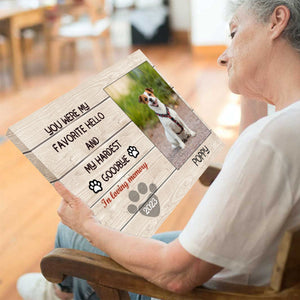 My Hardest Goodbye - Personalized Pet Memorial Canvas