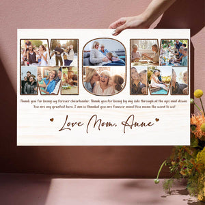 Happy Mother's Day! Personalized Mom Photo Canvas, Custom Photo Collage Wall Art
