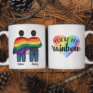 Pride Month LGBT You're My Rainbow - Personalized Mug Gift For Couple