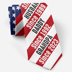 Legend Husband Daddy Grandpa - Personalized Tie Gift For Family
