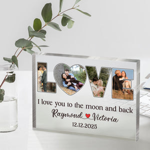 Valentineās Day Gifts Personalized Couple Love Photo Acrylic Plaque Block