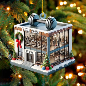 Custom Name Gym Ornament,Weightlifting Ornament, Gymnastics Christmas Gift