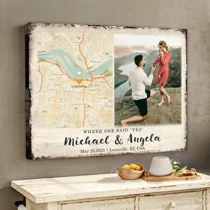 Celebrate Your Love Story With A Unique Personalized Custom Map Canvas Gift Couple