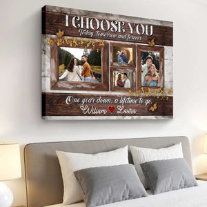 I Choose You Personalized Custom Photo & Text Canvas/Poster Gifts For Couples