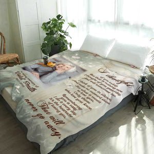 Personalized Memorial Blanket, I Thought of You Today Remembrance Fleece Blanket, Memorial Sympathy Gift for Loss of Loved Ones in Heaven