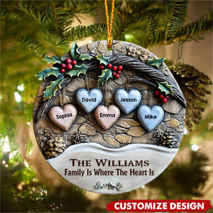 Merry Christmas - Personalized Family Love Christmas Acrylic Ornament