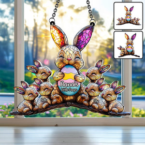 Easter's Day Decoration - Personalized Grandma Window Hanging Suncatcher Ornament