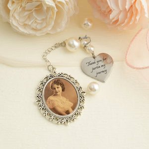 Personalized Photo Charm for Bridal Memorial Bouquet Charm Pendant
