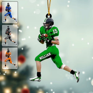 Custom Name Number & Design Personalized American Football Acrylic Ornament