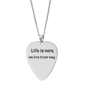 Personalized Guitar Pick Necklace