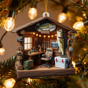 Love Fishing - Fishing Tool Cabin Personalized Fishing Ornament