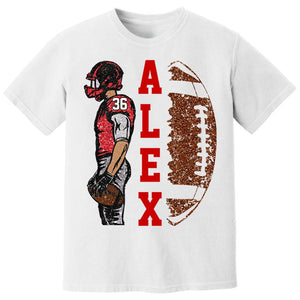 Matching Football Player - Personalized Football T Shirt Football Game Day