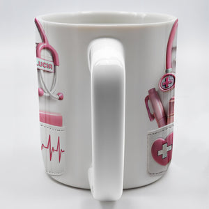 Medical Appreciation Design With Stethoscope, Personalized Custom Coffee Mug