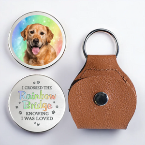 I Will Carry You - Memorial Personalized Photo Keychain Pocket Hug Gift For Pet Lovers