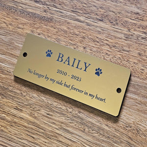 Personalized Pet Memorial Plaque, Custom Engraved Bench Marker, For Garden Tribute, Pet Memorial Gift