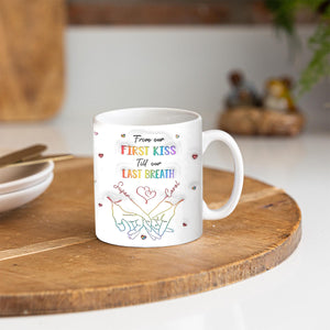 Love Knows No Gender - Couple Personalized Printed Mug, Gift For Anniversary