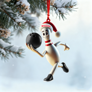 Personalized Running Bowling Ornament Bowling Lover Christmas Gift