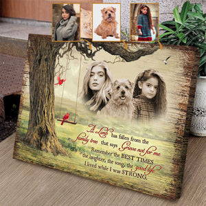A Limb Has Fallen From the Family Tree,Add Deceased Loved One to Photo,Personalized Family Portrait Memorial Canvas Poster