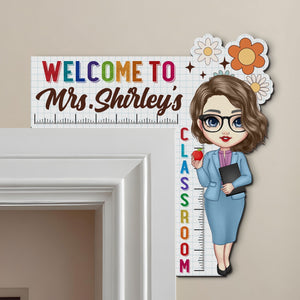 Welcome To My Class Back To School - Personalized Door Corner Wood Sign Teacher Gift