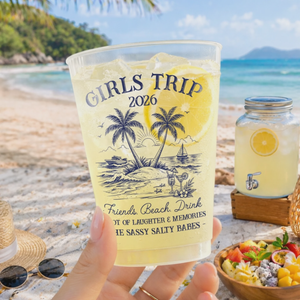 Personalized Summer Party Cups β "Hello Summer Vibes" β Gift For Best Friends & Family