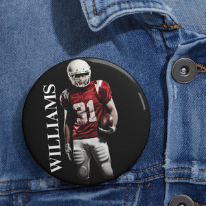 Personalized Photo Player Team Name And Number Pin Buttons Gift for Football Basketball Sport Lover