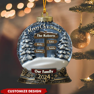 Merry Christmas 2024 - Personalized Family Christmas Acrylic Ornament