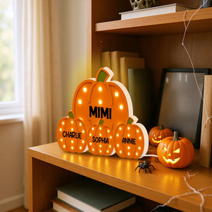 Grandma Little Pumpkins Personalized LED Light Box