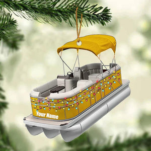 Pontoon Boat Personalized Ornament For Pontoon Lover