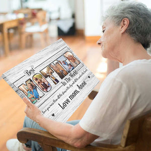 Best Mother In The World Photo Collage Canvas, Mother’s Day Canvas Art Gift For Mom