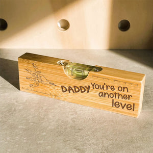 Dad Fist Bump - Personalized Custom Engraved Wooden Spirit Level Bottle Opener Gift For Father's Day
