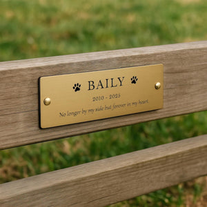 Personalized Pet Memorial Plaque, Custom Engraved Bench Marker, For Garden Tribute, Pet Memorial Gift