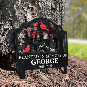 Where Memories Blossom Forever - Personalized Metal Garden Stake