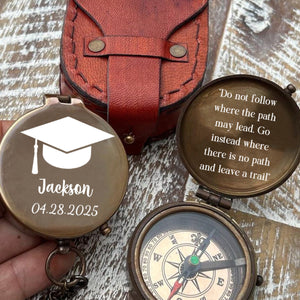 Behind You All Your Memories, Before You All Your Dreams Personalized Compass, Graduation Gift
