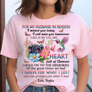 Missing You Every Day, Loving You Always - Memorial Personalized Pure Cotton T-Shirt