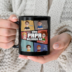 This Dad Belongs To - Personalized Mug Gift For Father, Grandpa