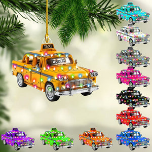 Personalized Taxi Christmas Acrylic Ornament Gift For Taxi Drivers