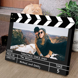 Film Clapper Board Style Couple Personalized Custom Photo Poster