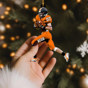 Custom Name Number & Design Personalized American Football Acrylic Ornament