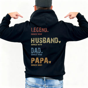 Personalized Birthday Gifts For Dad, Grandpa - Generations Of Love In One Heart Pure cotton hoodie