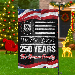 250 Years America 250th Birthday 1776-2026 Eagle Personalized Garden Flag Gift for Family