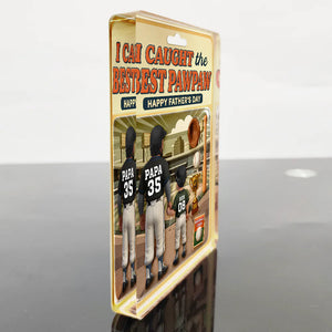 Baseball I Caught The Best Dad Doll Box - Personalized Shaped Acrylic Plaque