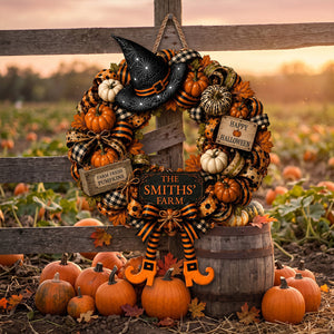 "Happy Halloween β Farm Fresh Pumpkins" β Personalized Wood Sign | Gift For Families & Fall Lovers