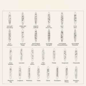 Personalized Floral Ring with Birthstones Flower Design Ring for Women