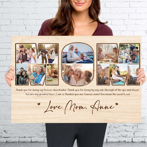 Happy Mother's Day! Personalized Mom Photo Canvas, Custom Photo Collage Wall Art